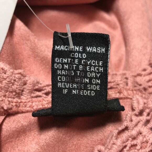 NWT Rue21 Pink Crocheted Round Neckline Sleeveless A-line Midi Dress M - Picture 4 of 7